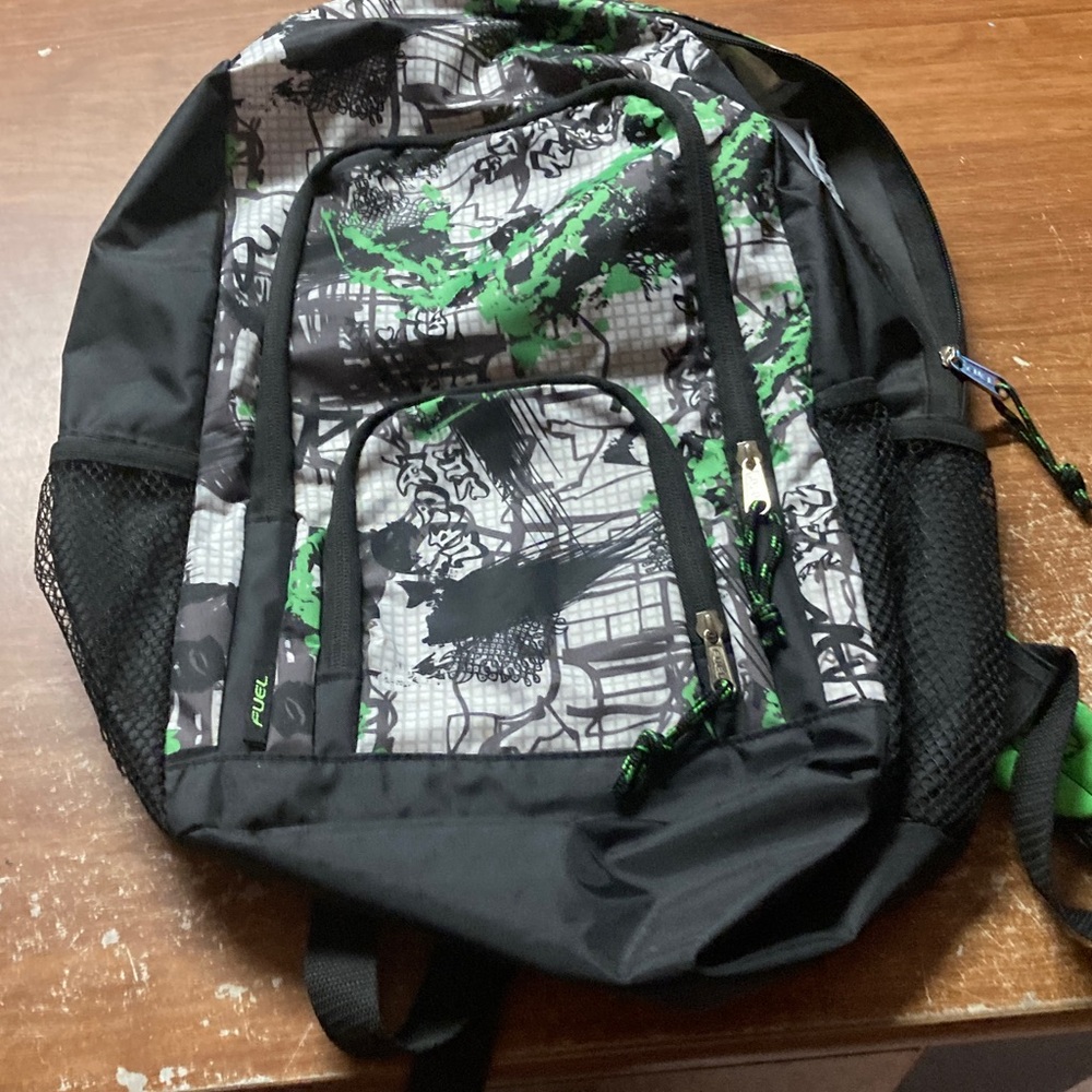 Stylish Black and Green Backpack